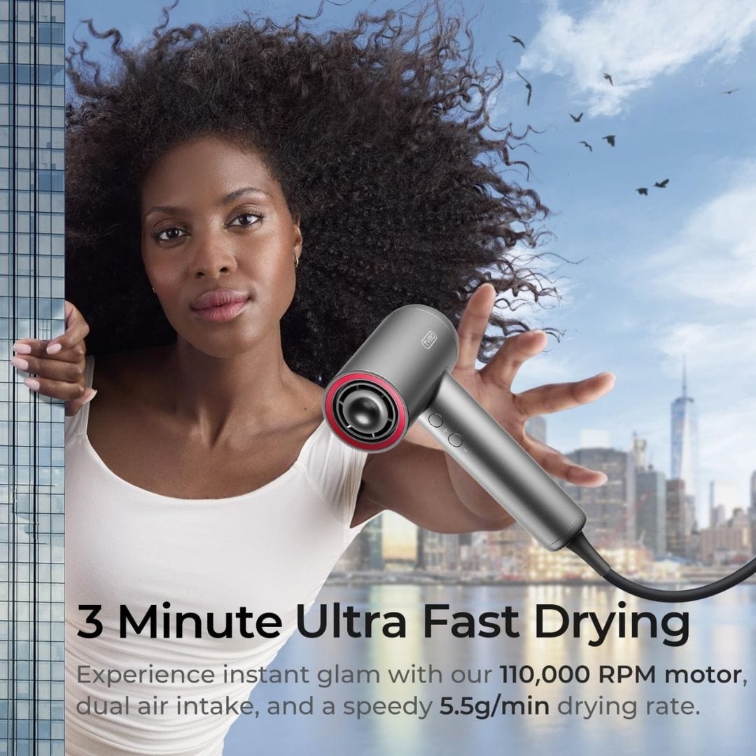 TYMO Airhype LITE Hair dryer with 4 Temps & 3 Speeds - HC602G