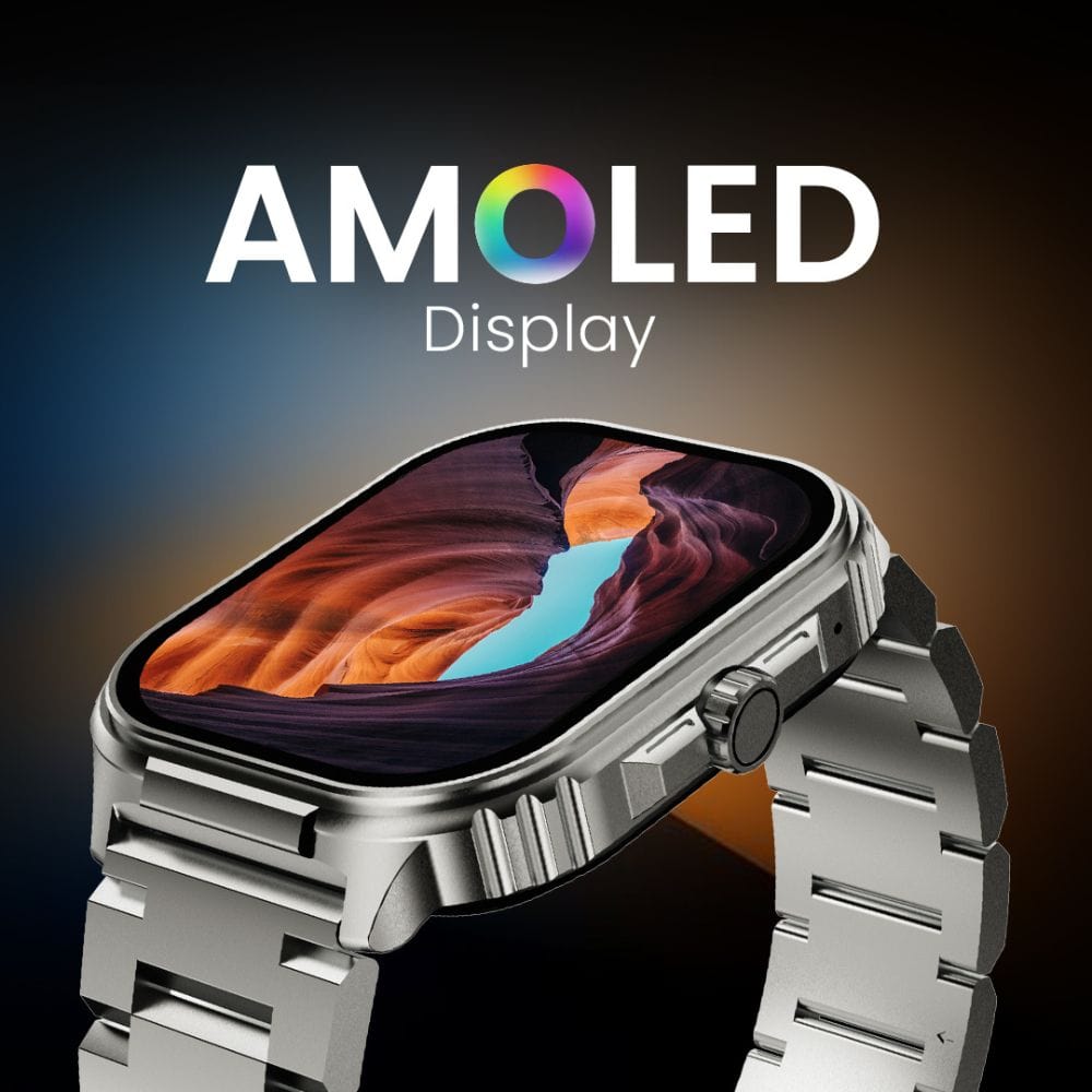 HiFuture Ultra3 PRO Premium Stainless Steel Smart Calling Watch (2.04 Inch AMOLED Display) - HSSW7