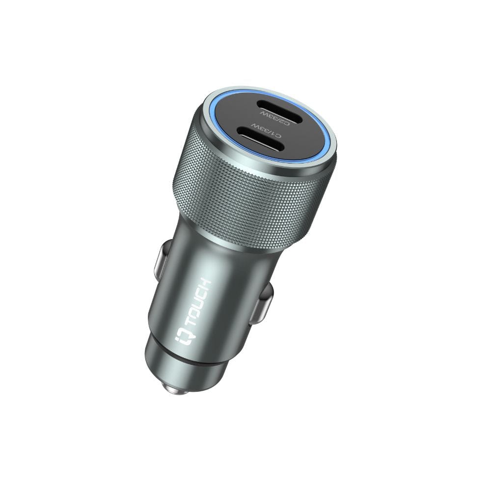 IQ Touch 66W Dual Type-C Car Charger with Type-C Charging Cable - PD66-C