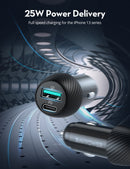 RAVPOWER 2 Port 49W Fast Car Charger with 1M Lightning Cable - VC031