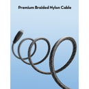 RAVPOWER 1.5M 100W Nylon Braid USB-C to USB-C Charging Cable - CB1035