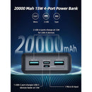 RAVPOWER Pioneer 20000mAh PD 15W 4 Port Power Bank - PB1216