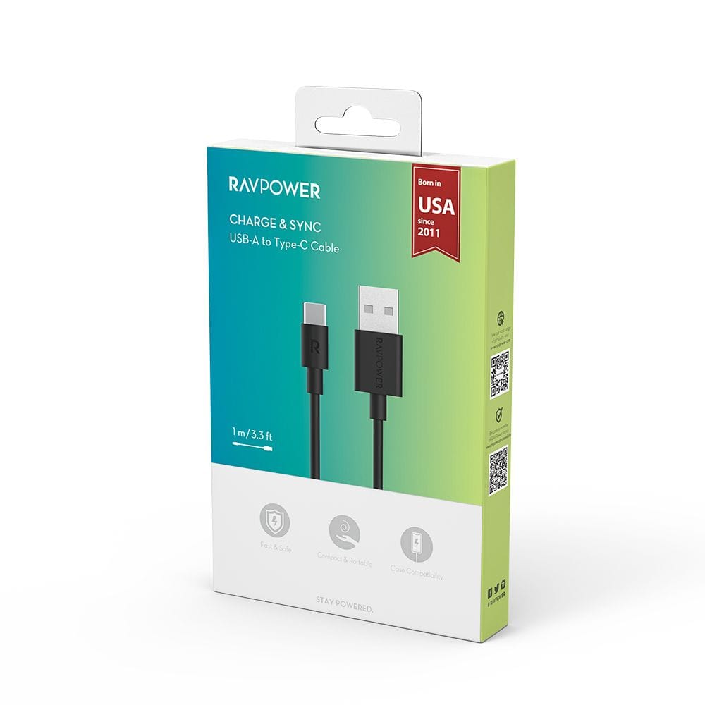 RAVPower USB-A to Type-C USB 1M Charging Cable - CB044