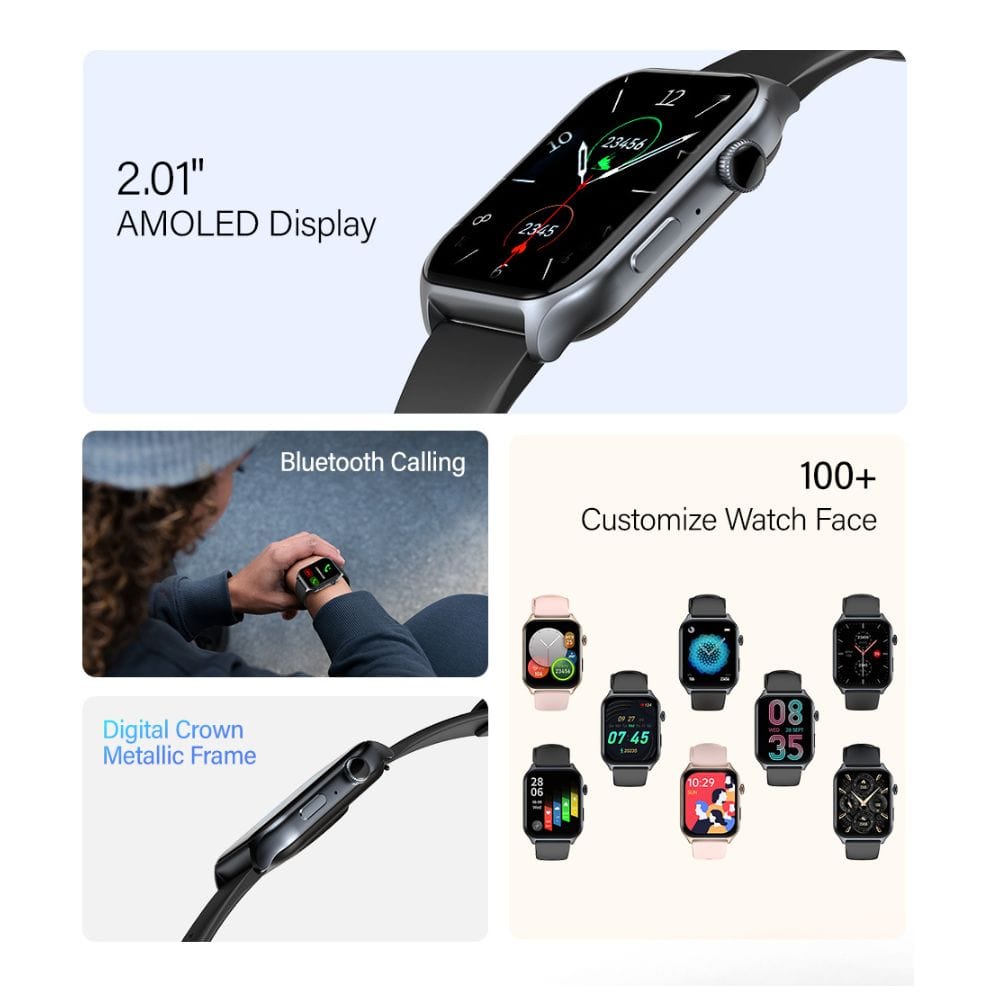 RIVERSONG Motive 9E Bluetooth Calling Smart Watch (2.01” AMOLED Display) - SW905