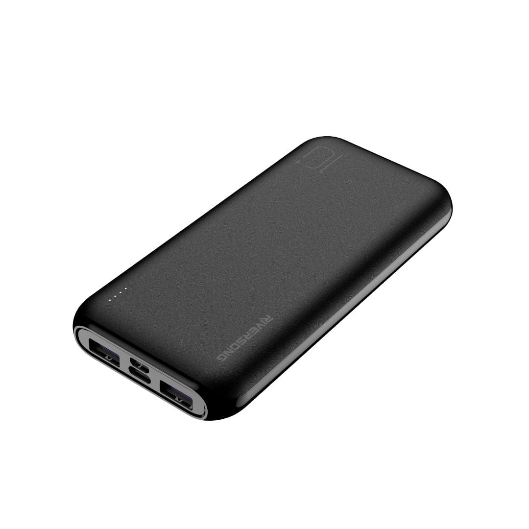 Riversong 10000mAh Fast Charging Power Bank, 2 USB-A, Micro USB & Type-C Port - PB78