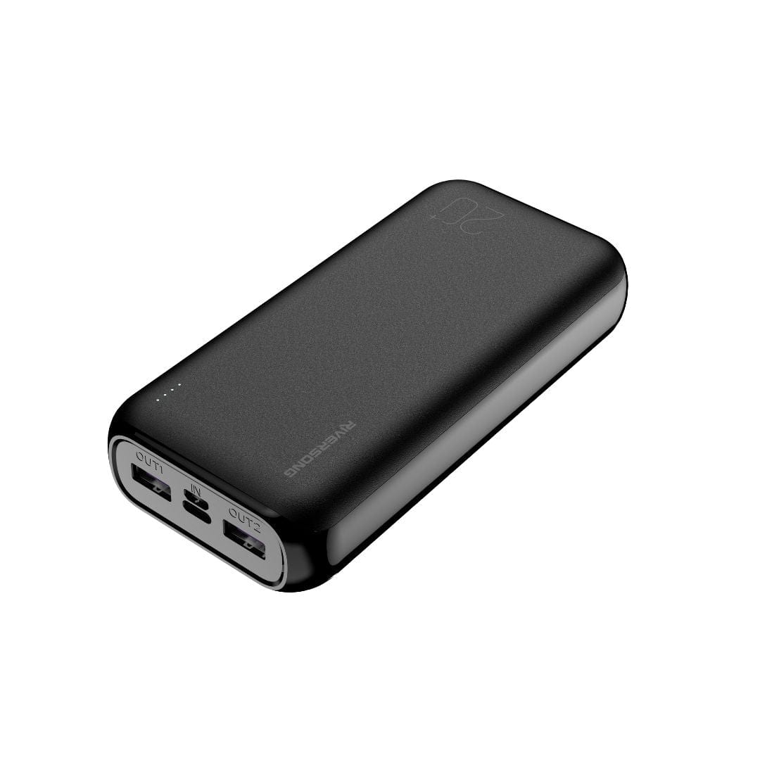Riversong 20000mAh Fast Charging Power Bank, 2 USB-A, Micro USB & Type-C Port - PB84