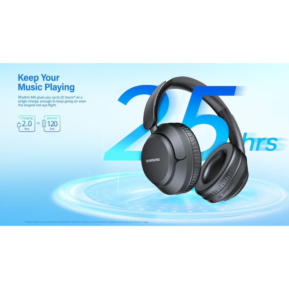 Riversong Rhythm M6 Over-Ear Wireless Headphones with Foldable Design - EA279