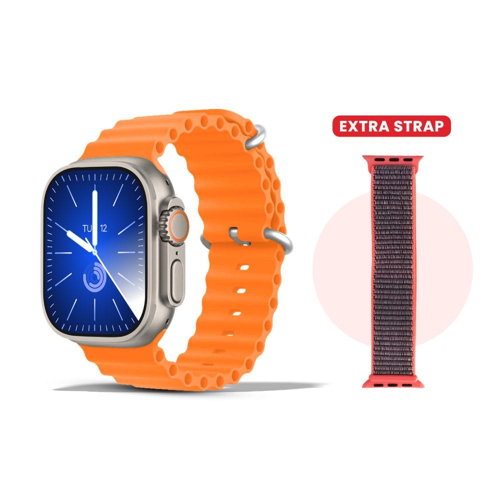 TELUX EVO 9 Smart Calling Watch with 2.02” FHD Display & Extra Strap - F1684