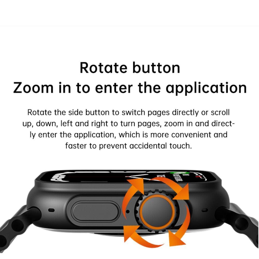TELUX EVO 9 Smart Calling Watch with 2.02” FHD Display & Extra Strap - F1684