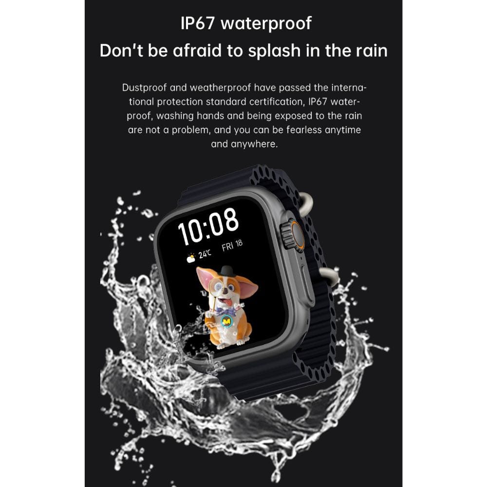 TELUX EVO 9 Smart Calling Watch with 2.02” FHD Display & Extra Strap - F1684