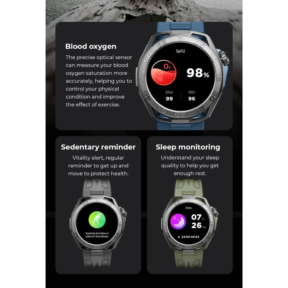 TELUX VITAL Smart Calling Watch with 1.43” AMOLED Display & AI Voice Assistant - LC311