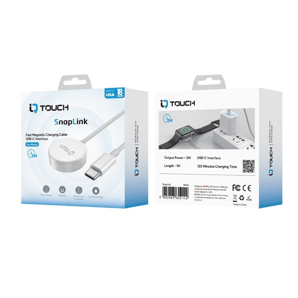 IQ Touch Apple Watch Charger with Meter USB-C interface SNAPLINK
