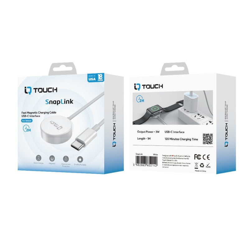 IQ Touch Apple Watch Charger with Meter USB-C interface SNAPLINK