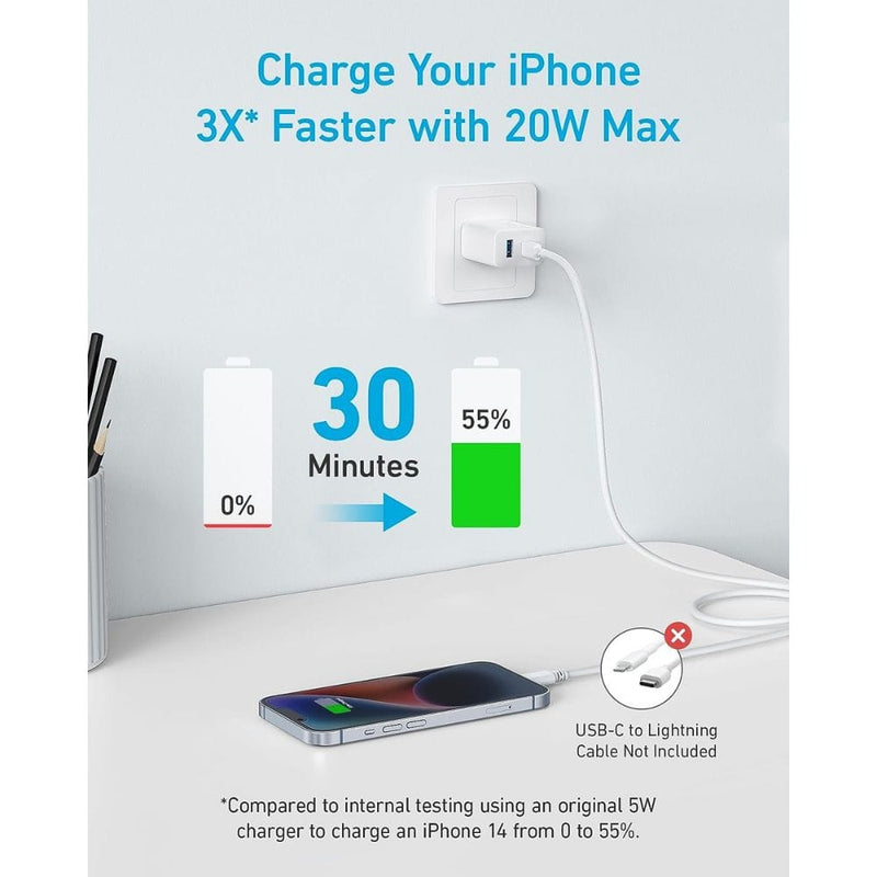 Anker 20W Dual Port High Speed Charger - A2348