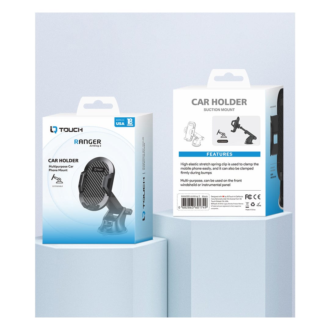 IQ TOUCH Universal Car Phone Super Suction Mount - RANGERAIRWING-3
