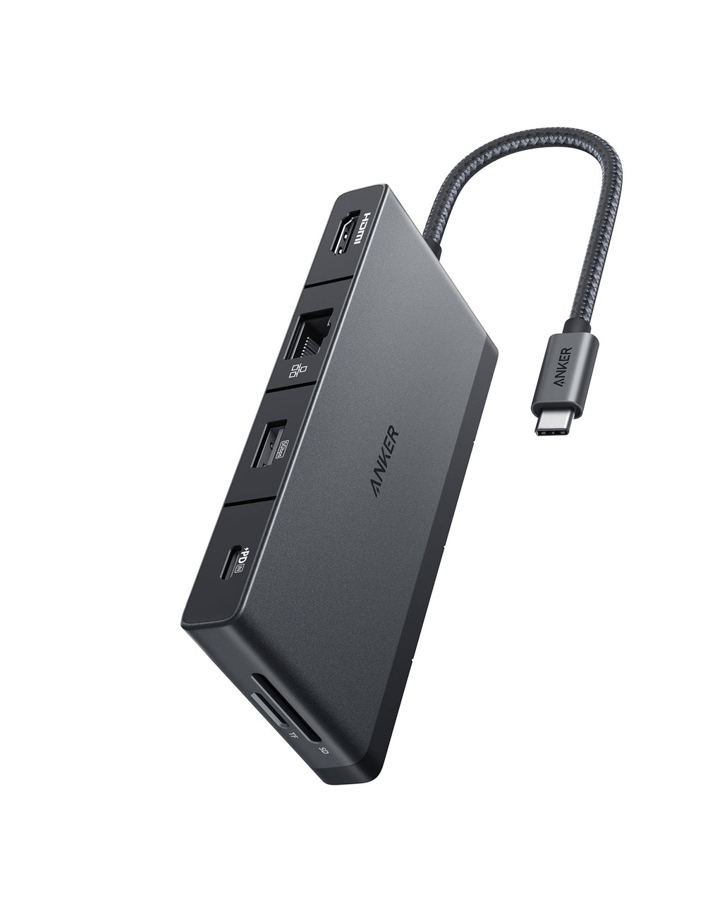 Anker USB C Hub Adapter, PowerExpand+ 7-in-1 USB C Hub, with 4K USB C to  HDMI, 60W Power Delivery, 1Gbps Ethernet
