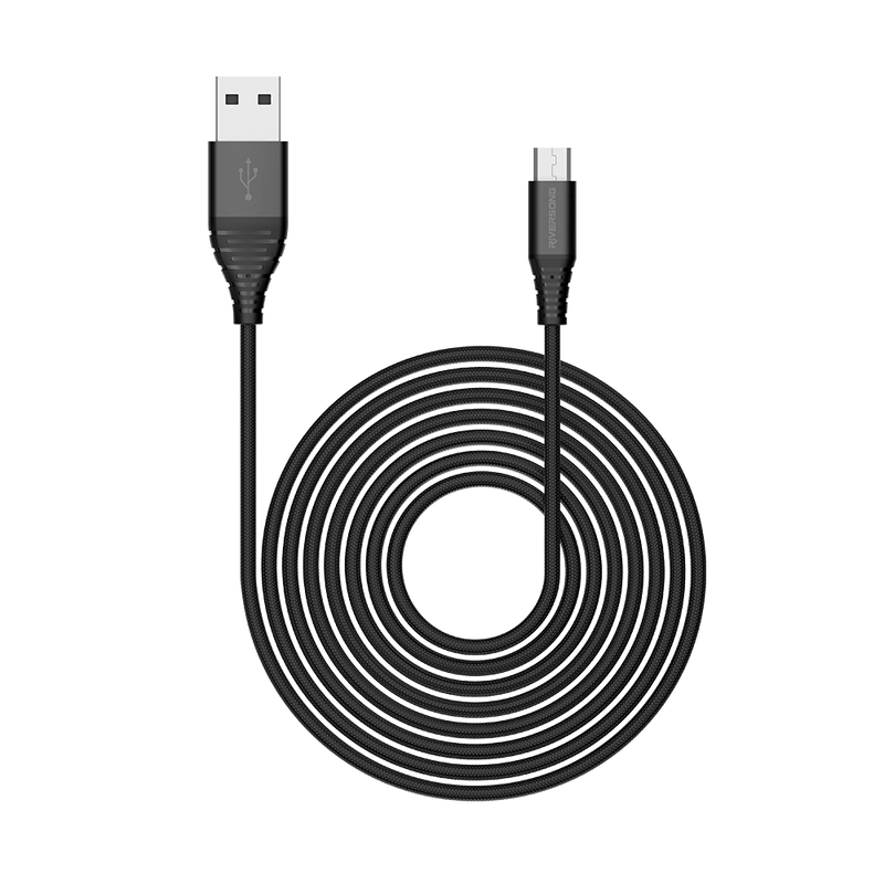 RIVERSONG 1 Meter (3.2ft) USB-A to Micro USB Fast Charger Cable - CM32