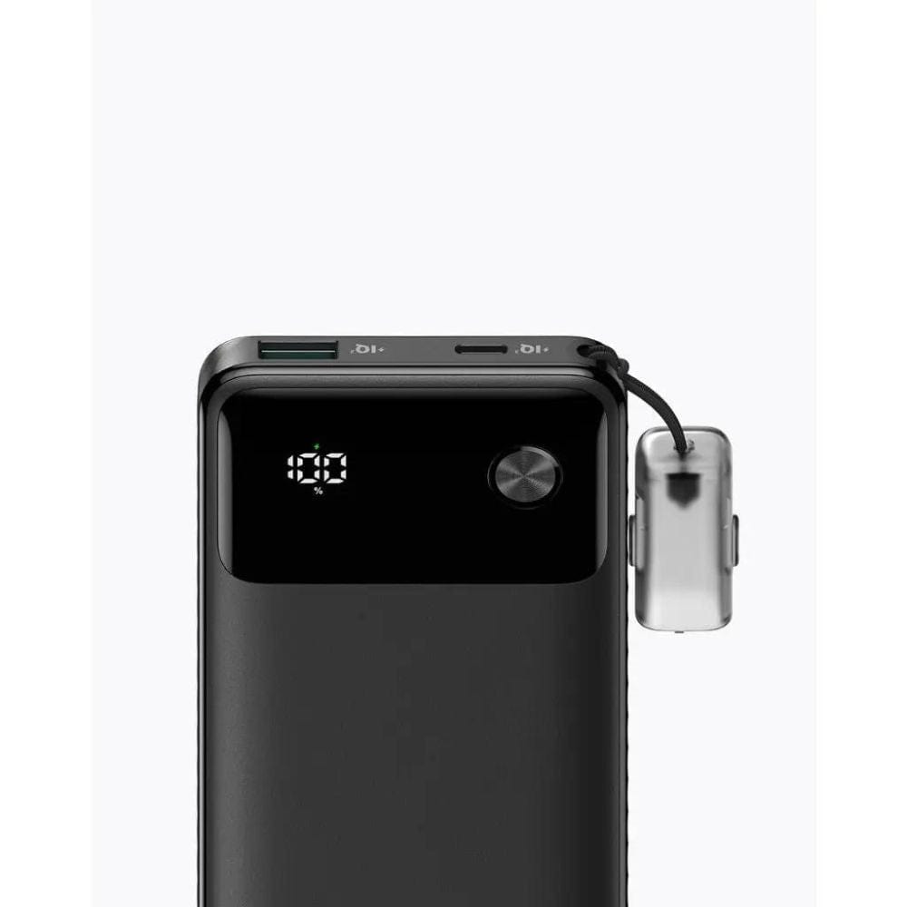 Anker 10K Smart Display Power Bank with USB-C Lanyard Cable - A1388 Anker 10K Smart Display Power Bank with USB-C Lanyard Cable - A1388