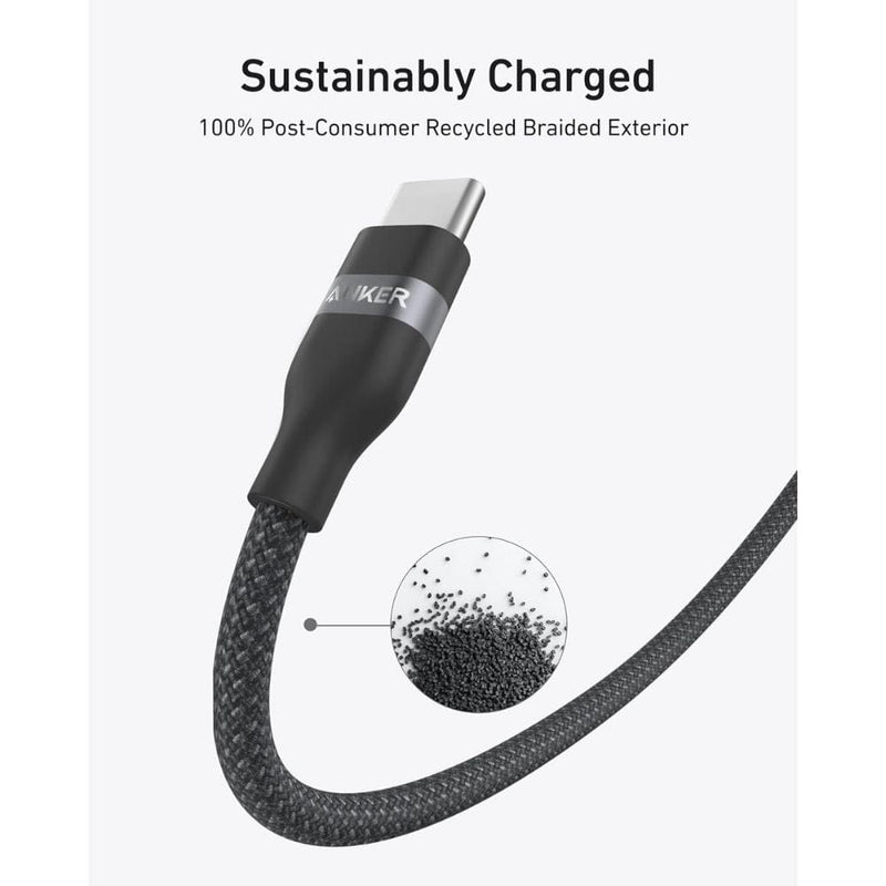 Anker 240W USB-C to USB-C PD Fast Charging Cable (Upcycled-Braided) - A82E2