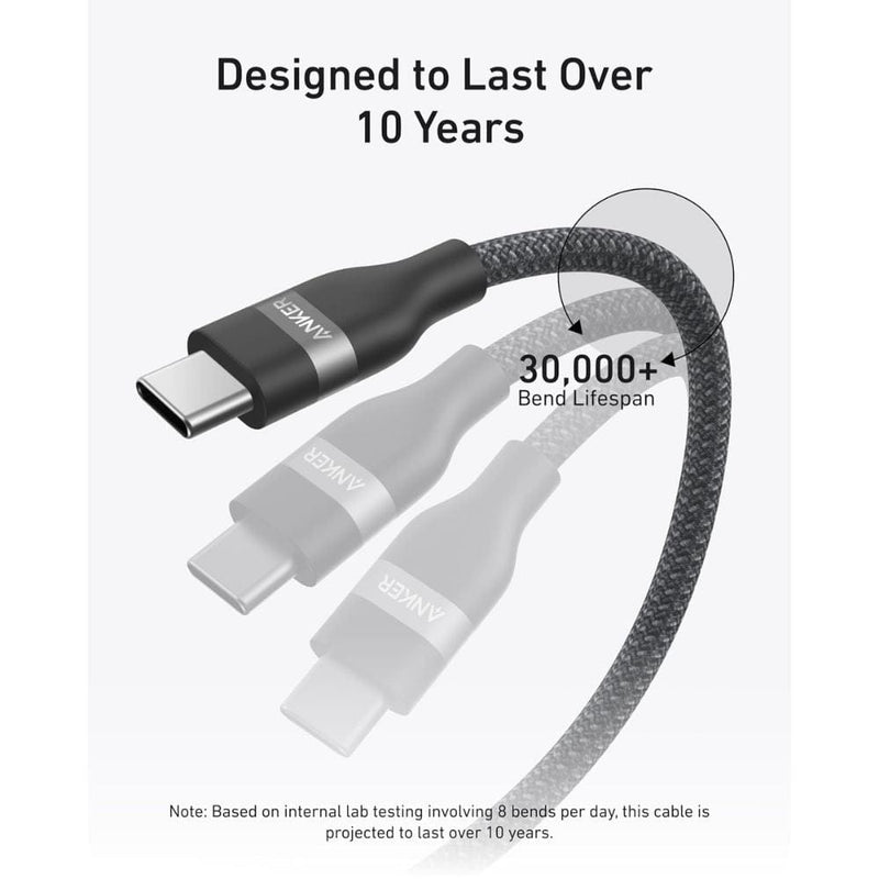 Anker 240W USB-C to USB-C PD Fast Charging Cable (Upcycled-Braided) - A82E2