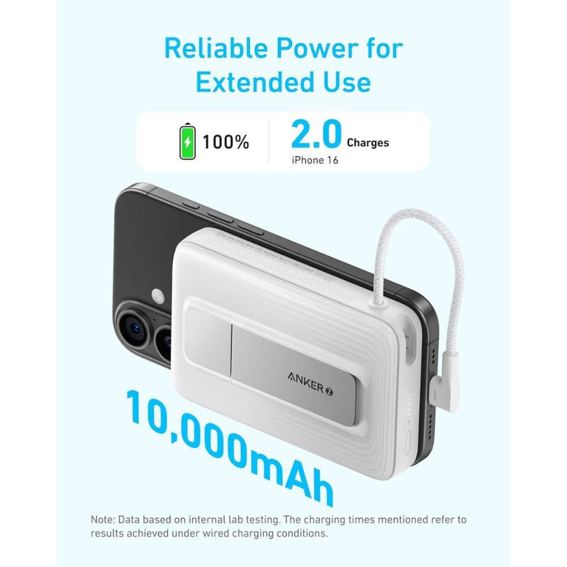 Anker Zolo Magnetic Power Bank with Built-in USB-C & Stand (10,000mAh 30W Max ) - A1685