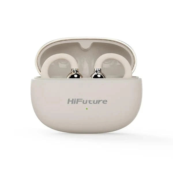 HiFuture FlexClip Open Ear Wireless Earbuds, 30 Hrs Playtime, AI ENC Noise Cancellation – HEFC