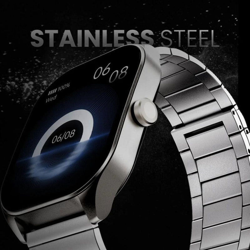 HiFuture FutureFit Apex Stainless Steel Smart Watch (2.04 Inch Display) - HSSW3