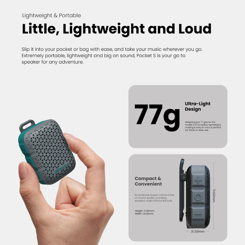 HiFuture Pocket S Mini Portable & Wearable Speaker (5W Output & 8Hr Playtime) - HBB11