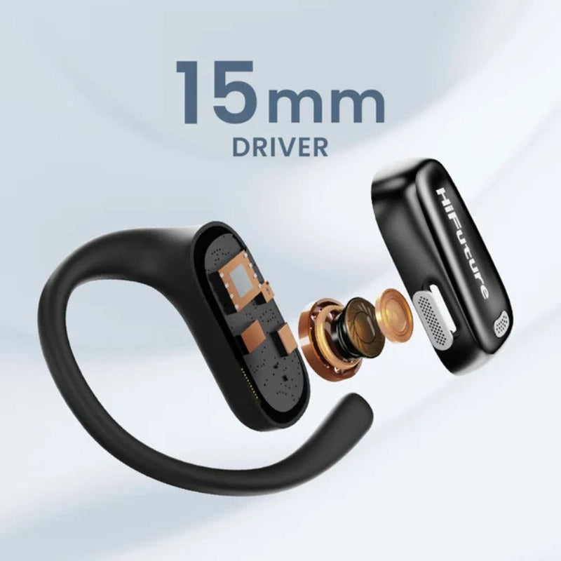 HiFuture SONIFY Open Ear Wireless Earbuds, 20 Hrs Playtime, AI ENC Noise Cancellation - HSSW9