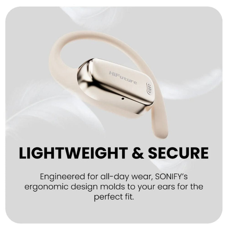 HiFuture SONIFY Open Ear Wireless Earbuds, 20 Hrs Playtime, AI ENC Noise Cancellation - HSSW9