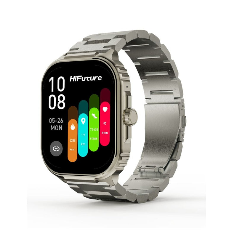 HiFuture Ultra3 PRO Premium Stainless Steel Smart Calling Watch (2.04  Inch AMOLED Display) - HSSW7