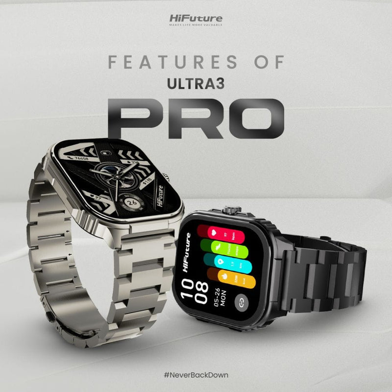 HiFuture Ultra3 PRO Premium Stainless Steel Smart Calling Watch (2.04  Inch AMOLED Display) - HSSW7