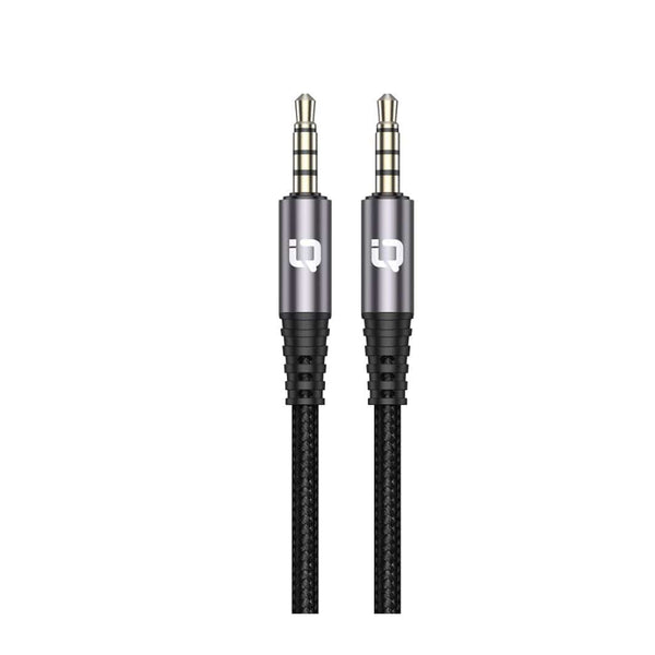 IQ TOUCH 3.5mm Nylon braided 1 Meter Aux Cable - AUDIOLINK-AUX