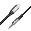 IQ TOUCH Lightening to 3.5mm Nylon braided 1 Meter Audio Cable - AUDIOLINK-L