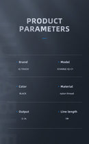 IQ TOUCH 1M Nylon Braided USB-A to USB-C Charging Cable - ICHARGE-IQ-C1