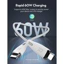 RAVPOWER 1.2M 60W USB-C to USB-C Fast Charging Cable - CB1037