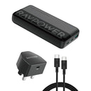 RAVPOWER 3-in-1 Travel Charging Combo(Power Bank, Wall Charger & Charging Cable) - PC1086