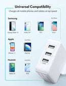 RAVPOWER 30W 3-Port USB iSmart Wall Charger - PC020