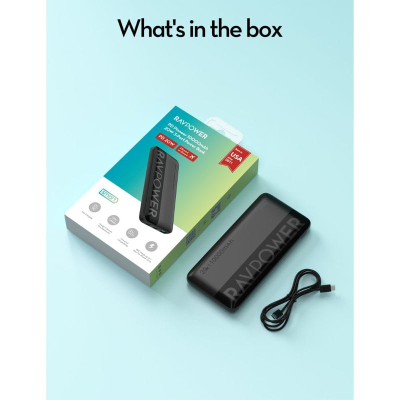 Buy RAVPOWER PD 20W 3 Ports Power Bank (10000mAh) - PB1228
