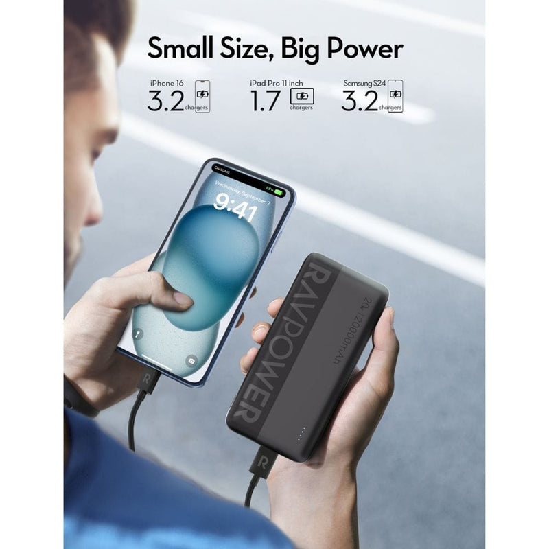 RAVPOWER PD 20W 3 Ports Power Bank (20000mAh) - PB1229