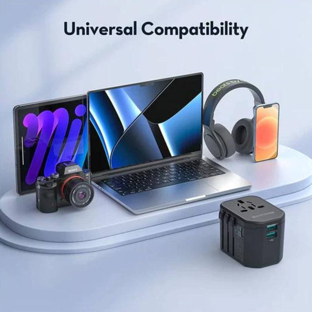 RAVPower 20W 3-Port Travel Universal Power Adapter (Charger) - PC1033