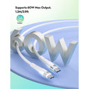 RAVPower 60W Type-C to Type-C Liquid Silicone + Aluminum Charging Cable 1M (3.3ft) - CB1038