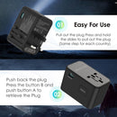 RAVPower GaN 75W Travel Universal Power Adapter (Charger) - PC1043