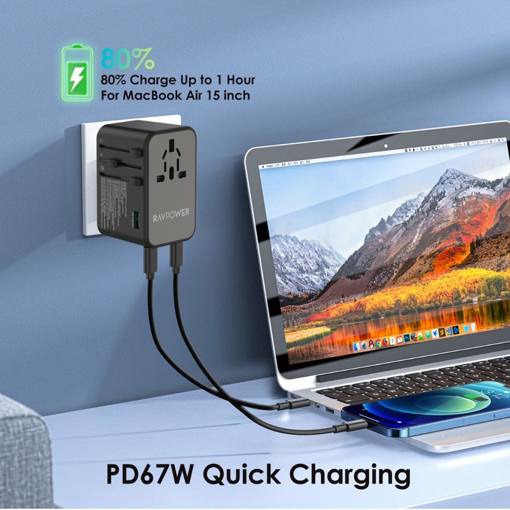 Ravpower Pb75 RAVPower GaN 75W - RAVPOWER CHARGER | Electrongy Uae