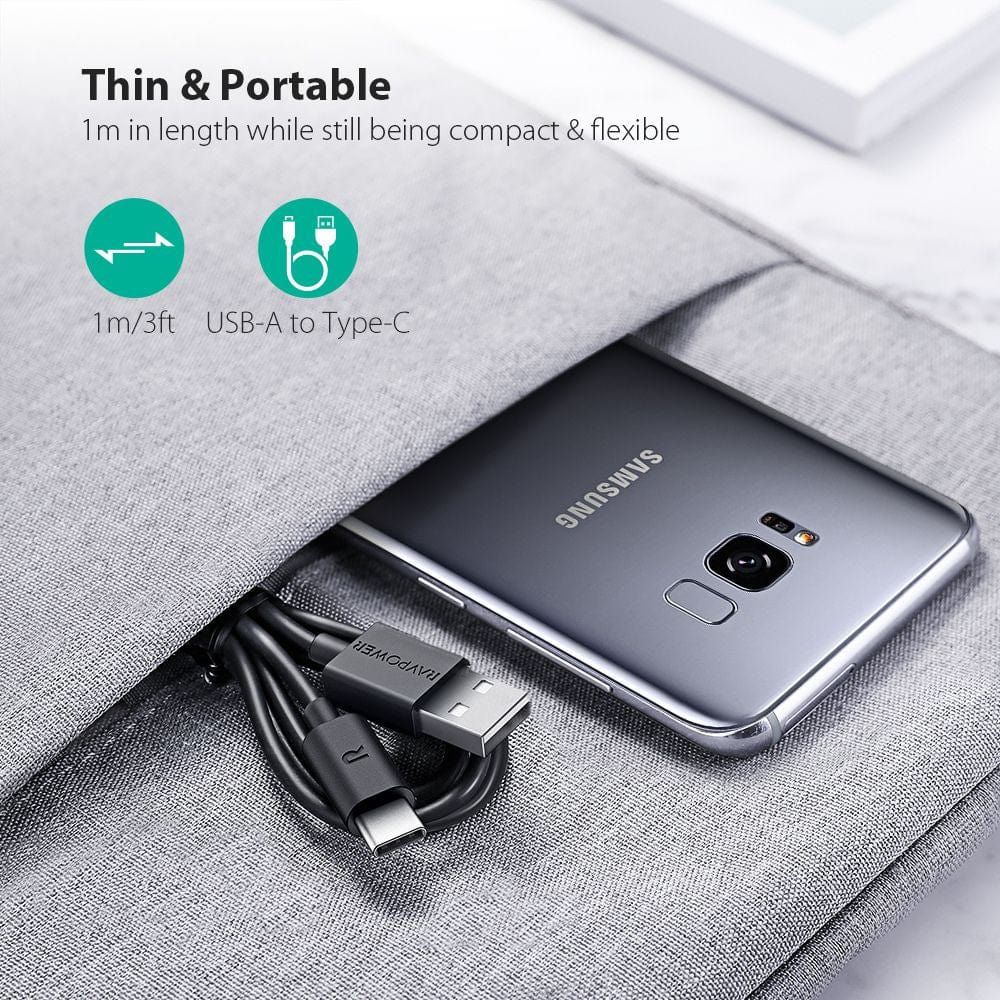 RAVPower USB-A to Type-C USB 1M Charging Cable - CB044