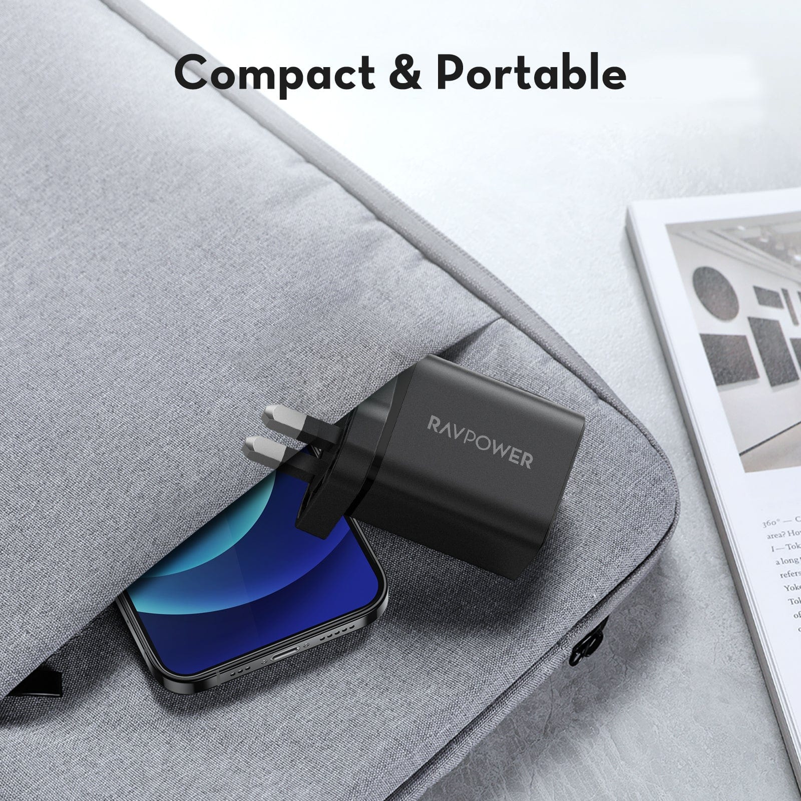 RAVPOWER 20W Dual Port Fast Wall Charger - PC168