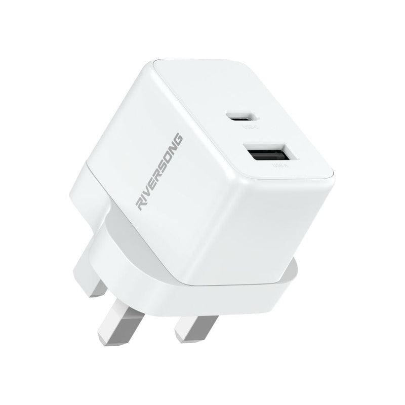 RIVERSONG 20W Dual Port Fast Wall Charger (GaN Tech) - AD117