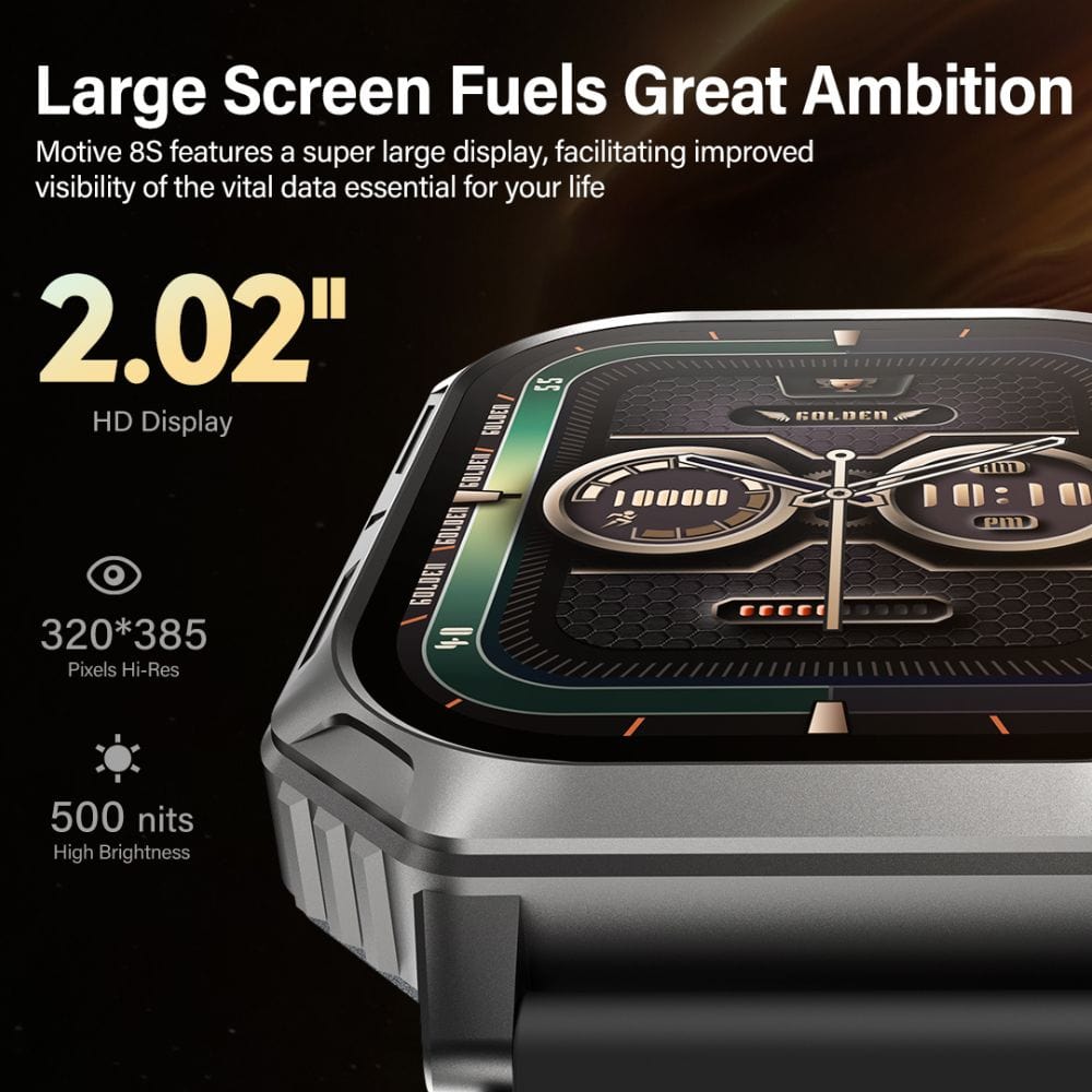 RIVERSONG Motive 8S Bluetooth Calling Smart Watch (2.02” Hi-Res Display) - SW803