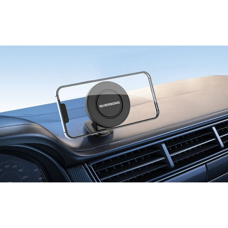 حامل جوال مغناطيسي للسيارة من ريفرسونج يدور 360 درجة للوحة القيادة/الزجاج الأمامي - CH12