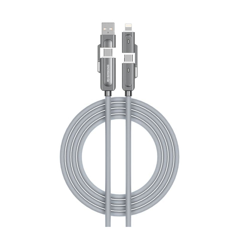 Riversong  4-in-1 66W Fast Charging Cable 1.2M (USB-C+USB-A+USB-C+Lightning) – CT63